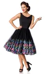 Belsira Premium Vintage Blumenkleid schwarz von Belsira kaufen - Fesselliebe