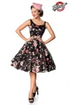 Belsira Premium Vintage Blumenkleid schwarz/rosa von Belsira kaufen - Fesselliebe