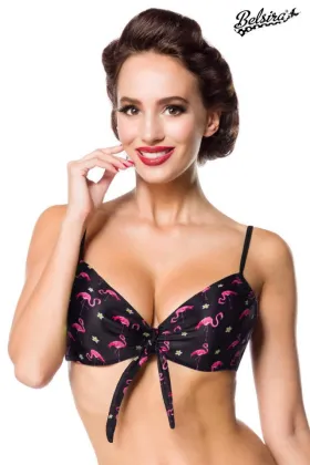 Swim Bra schwarz/rosa von Belsira