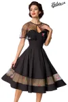 Vintage-Kleid mit Cape schwarz von Belsira kaufen - Fesselliebe