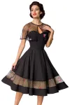 Vintage-Kleid mit Cape schwarz von Belsira kaufen - Fesselliebe