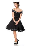 schulterfreies Swing-Kleid mit Gürtel schwarz von Belsira kaufen - Fesselliebe