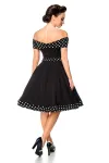 schulterfreies Swing-Kleid mit Gürtel schwarz von Belsira kaufen - Fesselliebe