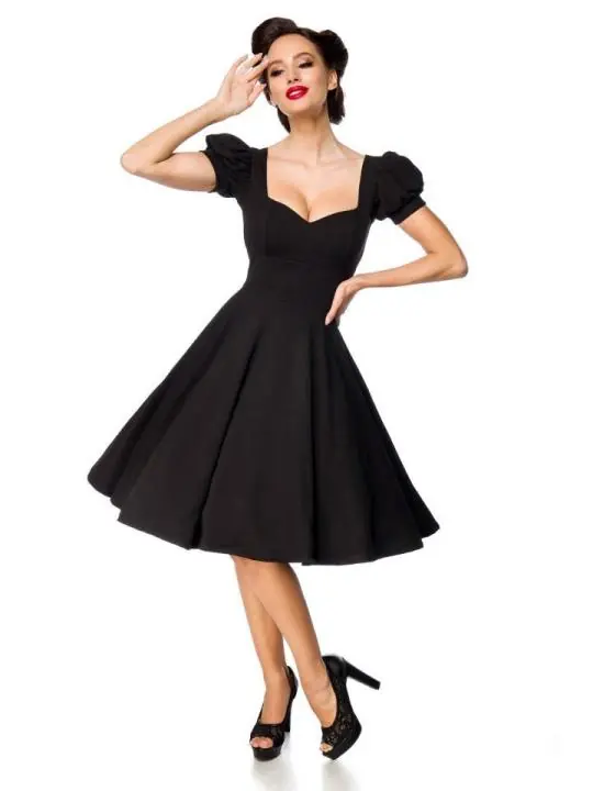 Kleid mit Puffärmeln schwarz von Belsira kaufen - Fesselliebe
