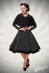 SWING-KLEID MIT CAPE schwarz von Belsira kaufen - Fesselliebe