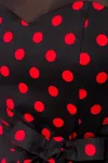 Kleid mit Dots schwarz/rot von Belsira kaufen - Fesselliebe