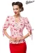 Bluse mit Kirschenmuster rosa von Belsira