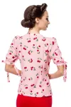 Bluse mit Kirschenmuster rosa von Belsira kaufen - Fesselliebe