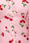 Bluse mit Kirschenmuster rosa von Belsira kaufen - Fesselliebe