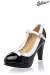 T-Strap Pumps schwarz/weiß von Belsira