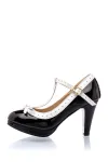 T-Strap Pumps schwarz/weiß von Belsira kaufen - Fesselliebe