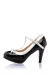 T-Strap Pumps schwarz/weiß von Belsira