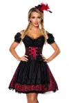 Premium Dirndl mit Bluse rot/schwarz von Dirndline kaufen - Fesselliebe