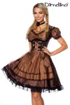 Premium Dirndl mit Bluse braun/schwarz von Dirndline kaufen - Fesselliebe