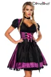 Premium Dirndl mit Bluse lila/schwarz von Dirndline kaufen - Fesselliebe