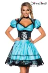 Premium Dirndl mit Bluse blau/schwarz von Dirndline kaufen - Fesselliebe