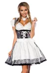 Premium Dirndl mit Bluse silber/weiß/schwarz von Dirndline kaufen - Fesselliebe