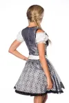 Premium Dirndl mit Bluse silber/weiß/schwarz von Dirndline kaufen - Fesselliebe