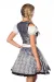 Premium Dirndl mit Bluse silber/weiß/schwarz von Dirndline