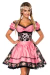 Premium Dirndl mit Bluse schwarz/rosa von Dirndline kaufen - Fesselliebe