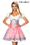 Premium Dirndl mit Bluse blau/rosa/weiß von Dirndline kaufen - Fesselliebe