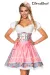 Premium Dirndl mit Bluse blau/rosa/weiß von Dirndline