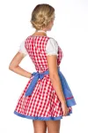 Traditionelles Minidirndl rot/blau/weiß von Dirndline kaufen - Fesselliebe