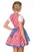 Traditionelles Minidirndl rot/blau/weiß von Dirndline