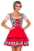 Traditionelles Minidirndl schwarz/weiß/rot von Dirndline