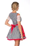 Traditionelles Minidirndl schwarz/weiß/rot von Dirndline kaufen - Fesselliebe