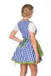 Traditionelles Minidirndl blau/grün/weiß von Dirndline kaufen - Fesselliebe