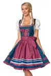 Premium Dirndl blau/dunkelrot von Dirndline kaufen - Fesselliebe