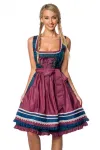 Premium Dirndl blau/dunkelrot von Dirndline kaufen - Fesselliebe