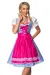 Traditionelles Karodirndl pink/blau/weiß von Dirndline