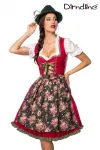 Verträumtes Dirndl mit Denim rot/grün von Dirndline kaufen - Fesselliebe