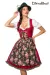 Verträumtes Dirndl mit Denim rot/grün von Dirndline