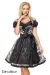 Festliches Brokatdirndl schwarz/gold von Dirndline