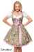 Dirndl mit Blumenschürze grün/pink von Dirndline