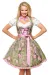 Dirndl mit Blumenschürze grün/pink von Dirndline