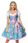 Dirndl mit Blumenschürze blau/pink von Dirndline kaufen - Fesselliebe