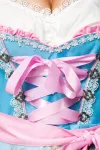 Dirndl mit Blumenschürze blau/pink von Dirndline kaufen - Fesselliebe