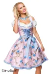 Dirndl mit Blumenschürze rosa/blau von Dirndline kaufen - Fesselliebe