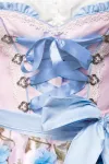 Dirndl mit Blumenschürze rosa/blau von Dirndline kaufen - Fesselliebe