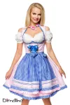 Romantisches Unterbrustdirndl rosa/blau von Dirndline kaufen - Fesselliebe