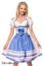 Romantisches Unterbrustdirndl rosa/blau von Dirndline