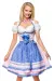 Romantisches Unterbrustdirndl rosa/blau von Dirndline