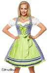 Traditionelles Karodirndl blau/grün/weiß von Dirndline kaufen - Fesselliebe