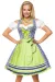 Traditionelles Karodirndl blau/grün/weiß von Dirndline