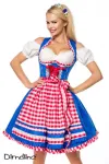 Unterbrustdirndl mit Karoschürze blau/rot/weiß von Dirndline kaufen - Fesselliebe