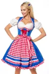 Unterbrustdirndl mit Karoschürze blau/rot/weiß von Dirndline kaufen - Fesselliebe